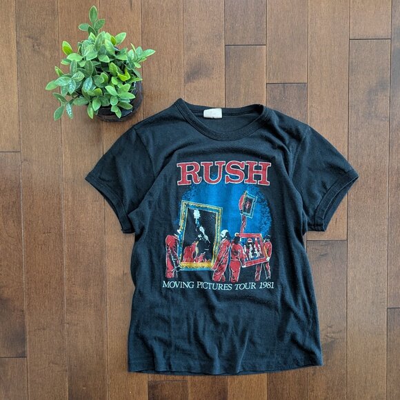 RUSH MOVING PICTURES 1981 VINTAGE TOUR TSHIRT - Picture 1 of 5